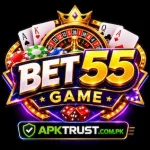 This is the Official Image of BET55 Game for Users in Pakistan in 2026